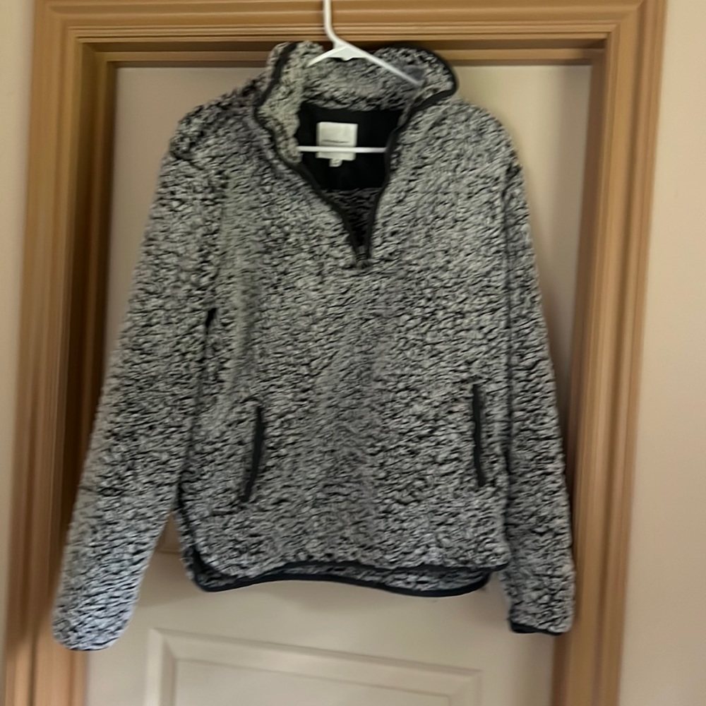 Thread & Supply teddy bear 3/4 zip coat